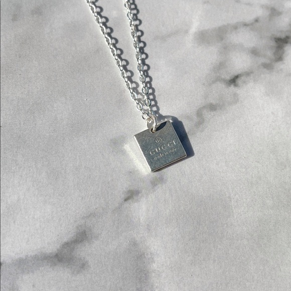 Gucci Jewelry - Authentic Gucci Repurposed Mini Square Necklace